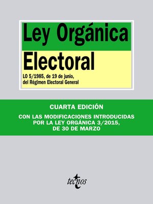 cover image of Ley Orgánica Electoral